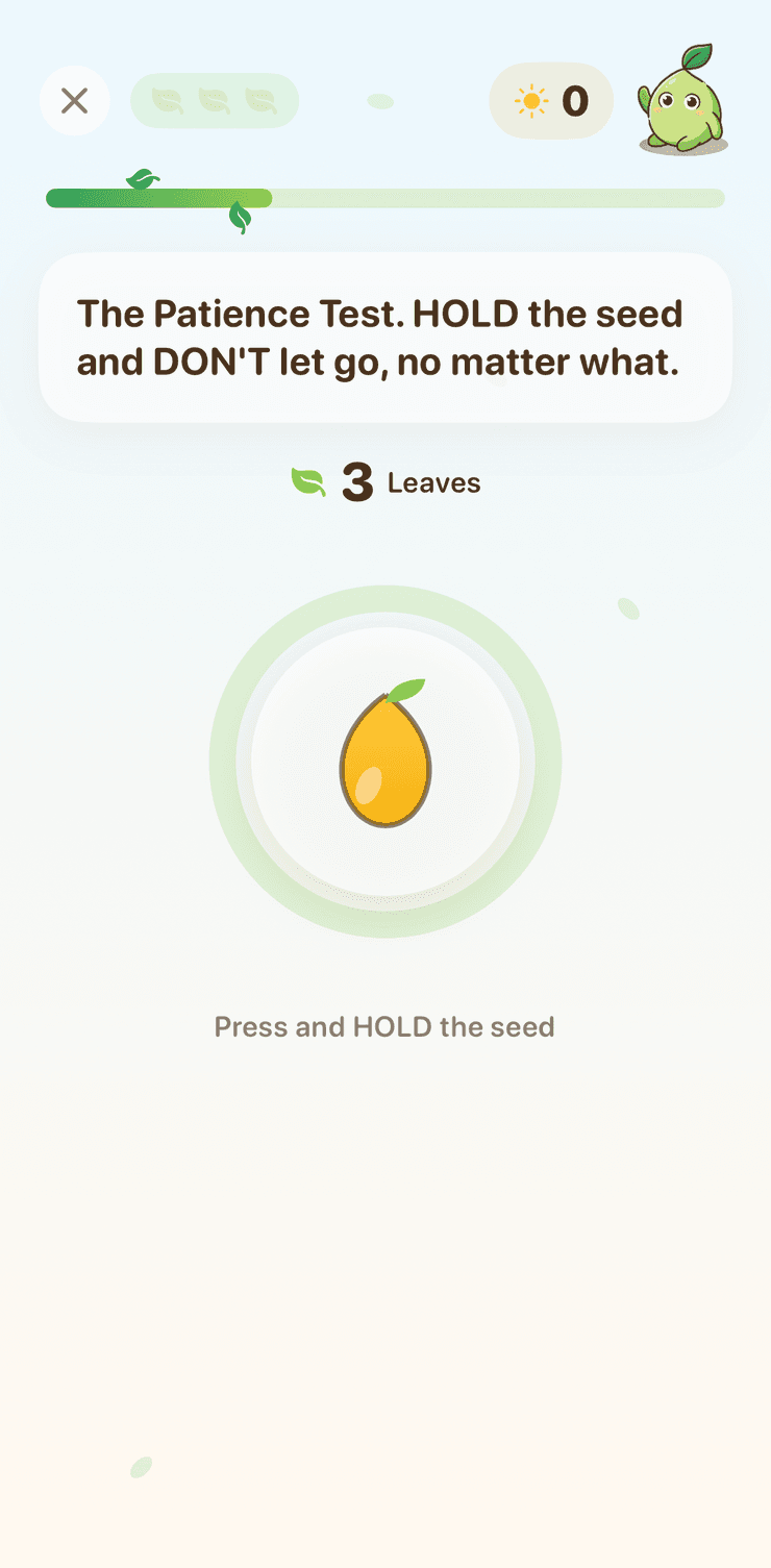 The patience test: holding the golden seed